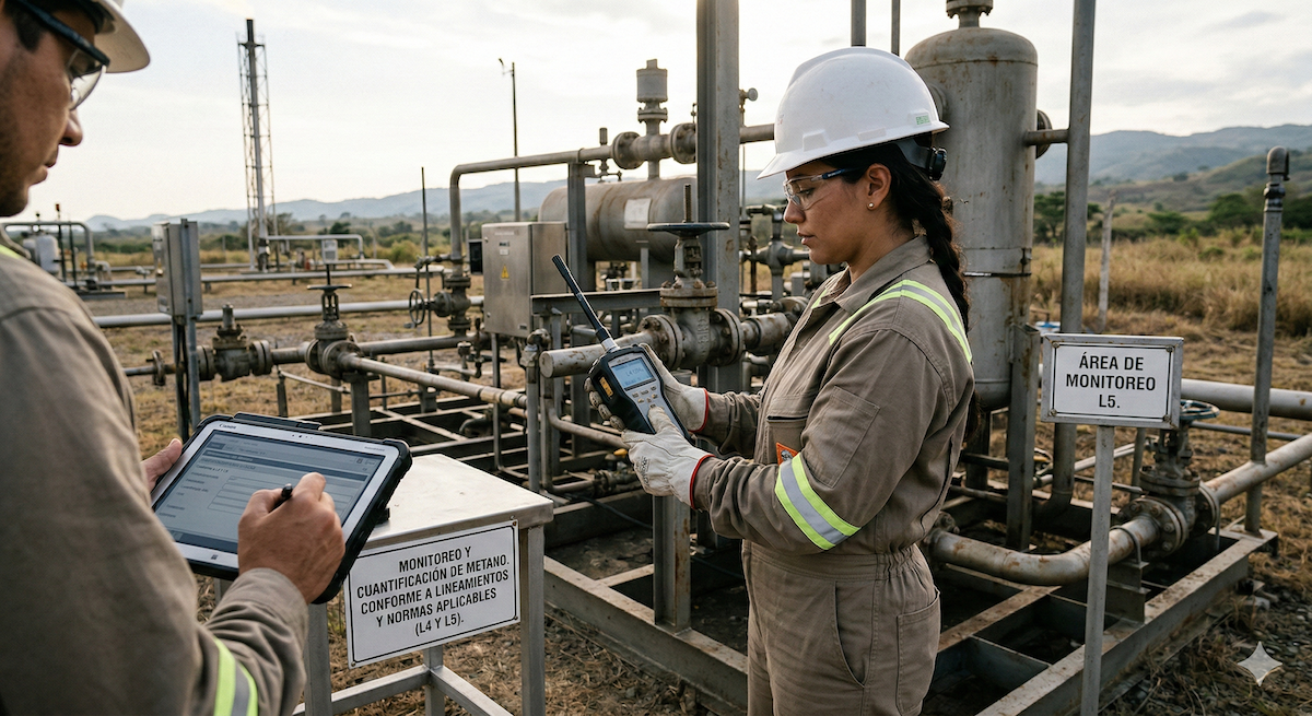 Equipo monitoreando en campo